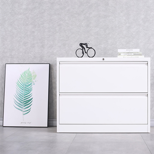 2 Drawer Lateral File Cabinet In White, Home Office Chest For Letter, Legal, And A4-size Document Storage