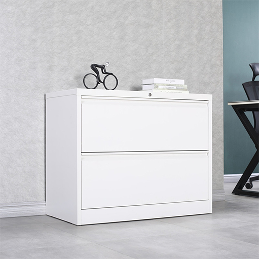 2 Drawer Lateral File Cabinet In White, Home Office Chest For Letter, Legal, And A4-size Document Storage