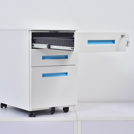 3 Drawer Mobile Pedestals With Lock Fits Letter/Legal/A4 Size for Home Office