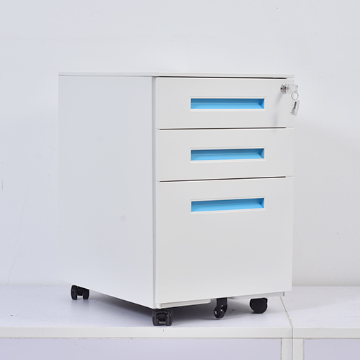 3 Drawer Mobile Pedestals With Lock Fits Letter/Legal/A4 Size for Home Office