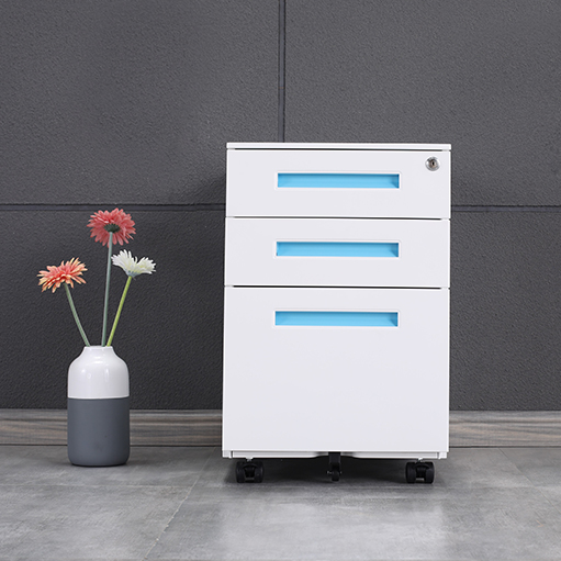 3 Drawer Mobile Pedestals With Lock Fits Letter/Legal/A4 Size for Home Office