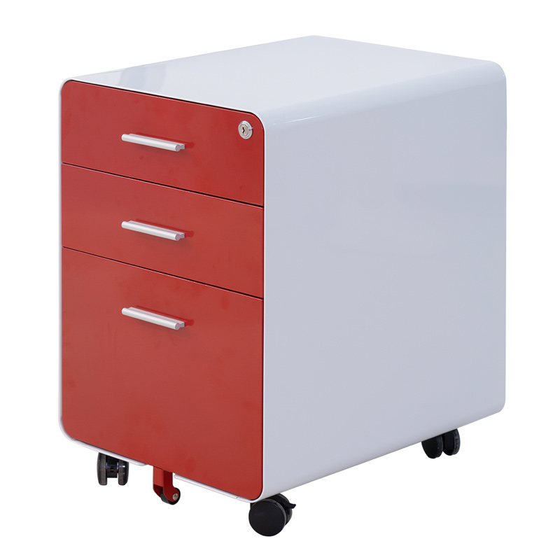 Mobile File Cabinet, Rolling Printer Stand with 3 Drawers, Fabric Vertical Filing Cabinet fits A4 or Letter Size for Home Office