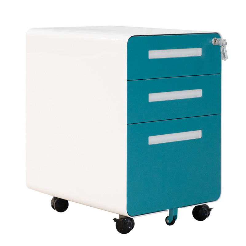 Mobile File Cabinet, Rolling Printer Stand with 3 Drawers, Fabric Vertical Filing Cabinet fits A4 or Letter Size for Home Office